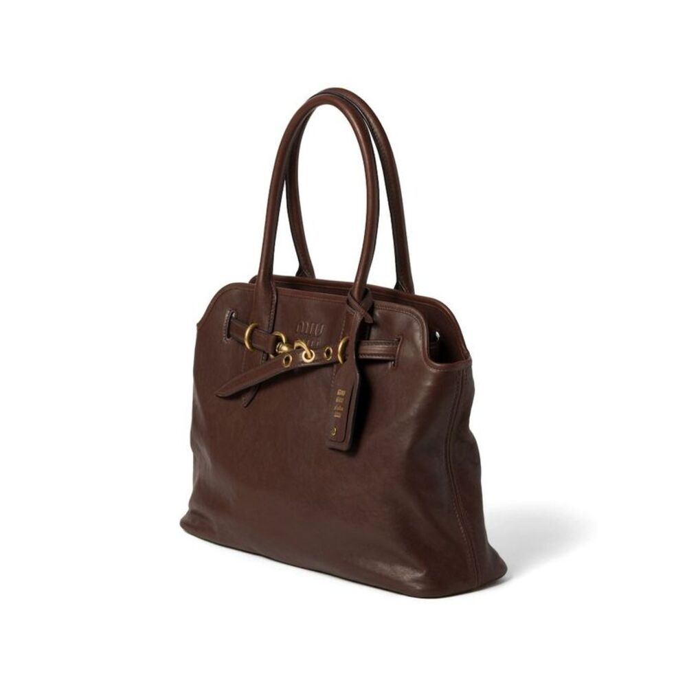 Miu Miu Women Aventure Medium Leather Handbag - Picture 4 of 5